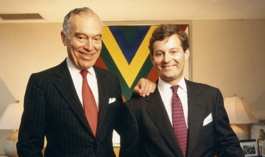 Leonard Lauder and his son William Lauder
