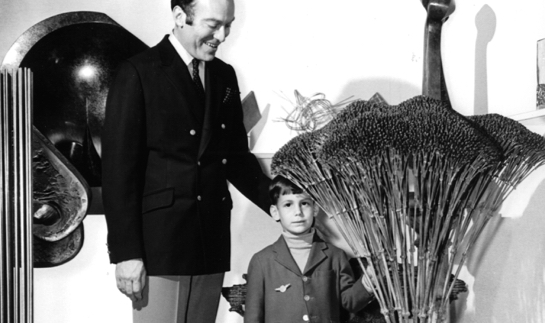 Leonard Lauder and his son Gary Lauder